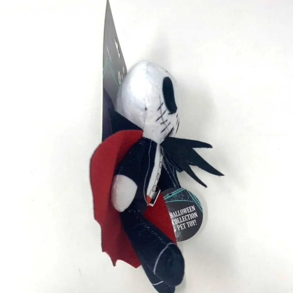 Disney Nightmare Before Christmas Jack Skellington Plush Squeaker Dog Toy Black
